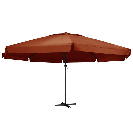 Vidaxl Sombrilla De Jardín Con Palo De Aluminio Terracota 600 Cm_0