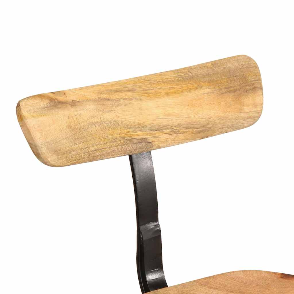 Taburetes De Barra 2 Uds 49x43x103 Cm Madera Maciza De Mango_3