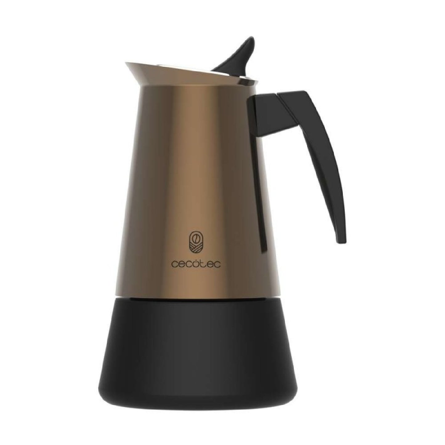 Cecotec Cafetera Italiana Piccolina 900 Gold. 450ml, 10 Tazas De Café, Acero Inoxidable, Apta Todas Superficies, Filtro_1