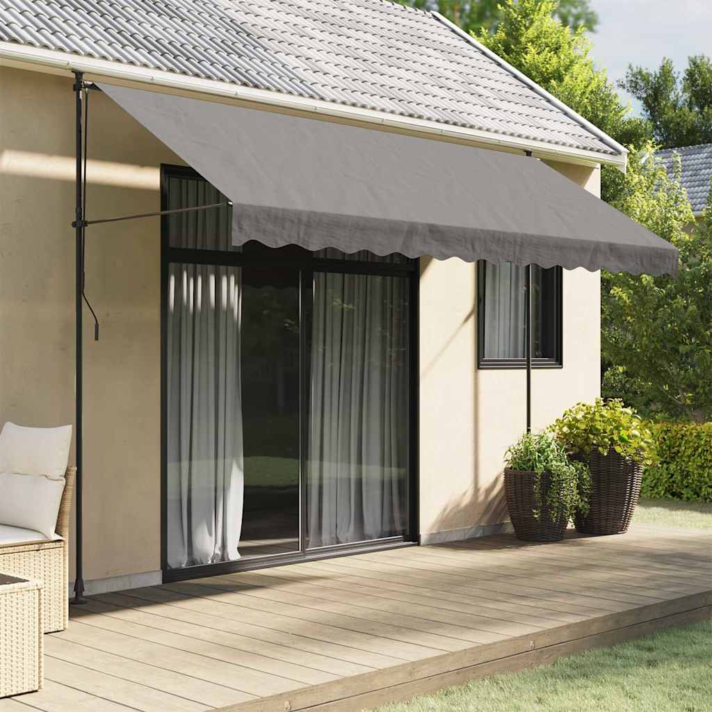 Toldo Retráctil De Tela Y Acero Gris Antracita 350x150 Cm_1
