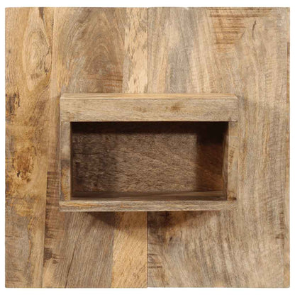 Mesita De Noche Madera Maciza De Mango 50x27x50 Cm_0