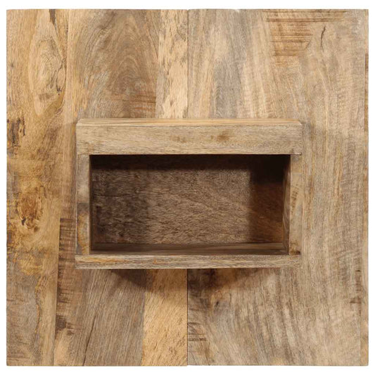 Mesita De Noche Madera Maciza De Mango 50x27x50 Cm_0