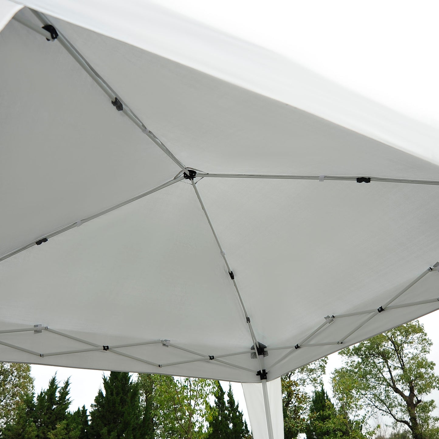 Outsunny Carpa Plegable 2,4x2,4 M De Jardín Diseño Pop Up De Acero Y Tela_4