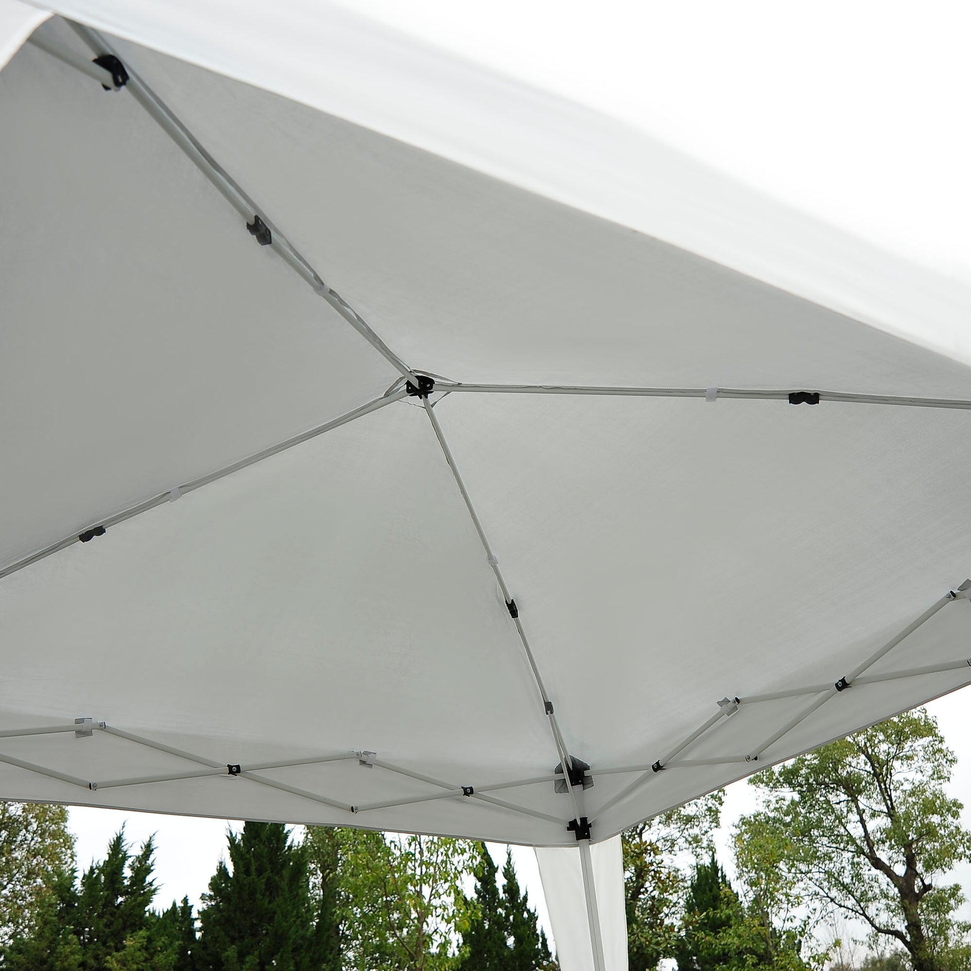 Outsunny Carpa Plegable 2,4x2,4 M De Jardín Diseño Pop Up De Acero Y Tela_4