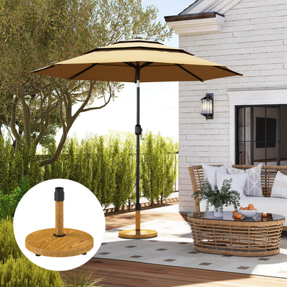 Outsunny Base Para Sombrilla Con Relleno De Cemento Peso 24,5 Kg Natural_1