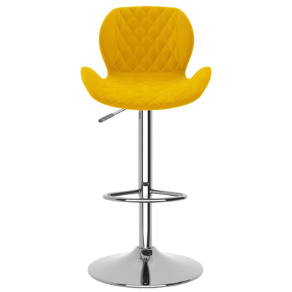 Taburetes De Cocina 2 Unidades Terciopelo Amarillo Mostaza_2