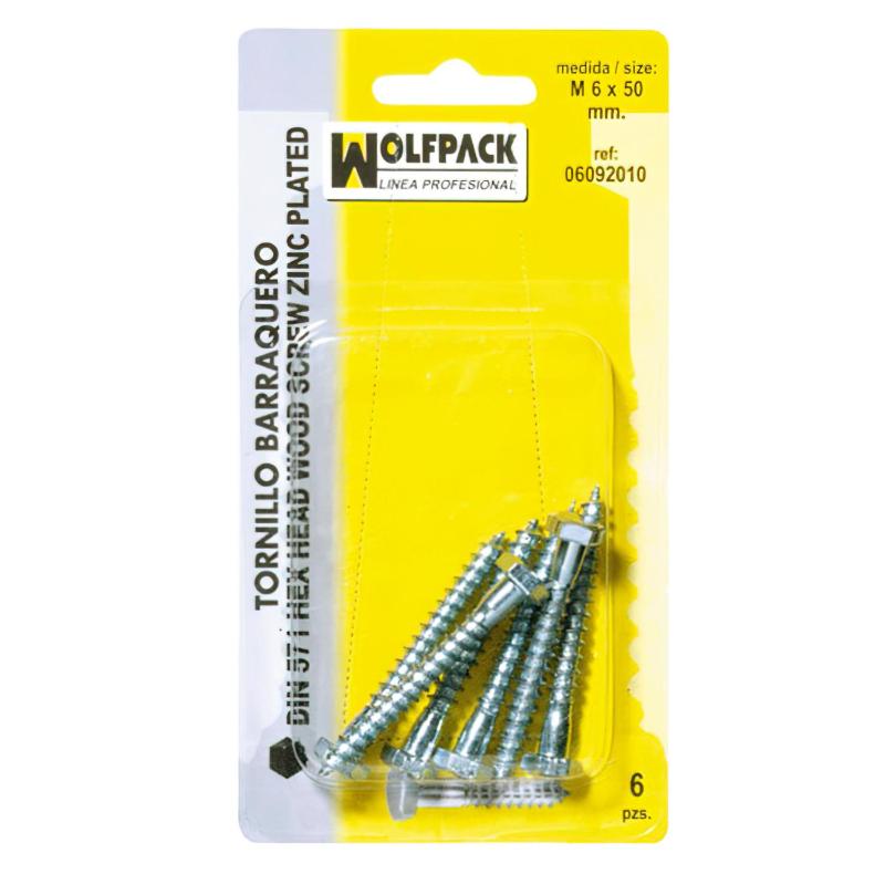 Tirafondo Barraquero Din571 8x80 Mm. (5 Piezas)