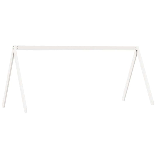 Techo De Cama Infantil Madera Maciza Blanco 209x95,5x88 Cm_0