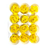 Mundo Eterno Rosas Preservadas Amarillas 12 Unidades 3-4cm
