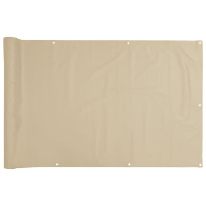 Vidaxl Toldo Para Balcón Tela Oxford 75x600 Cm Beige_0