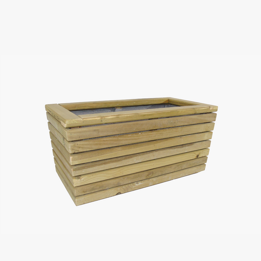 Jardinera Luxe De Madera Tratada Vidahuerto 80x40x40 Cm._0