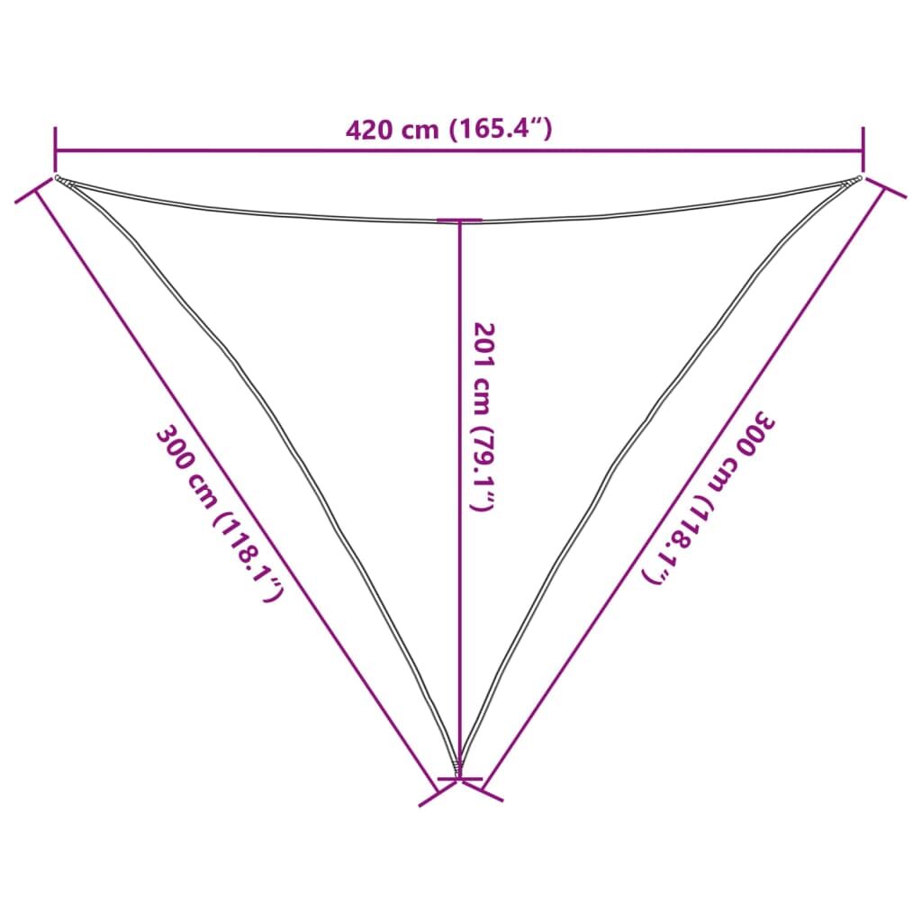 Vidaxl Toldo De Vela Negro Hdpe 160 G/m² 3x3x4,2 M_2