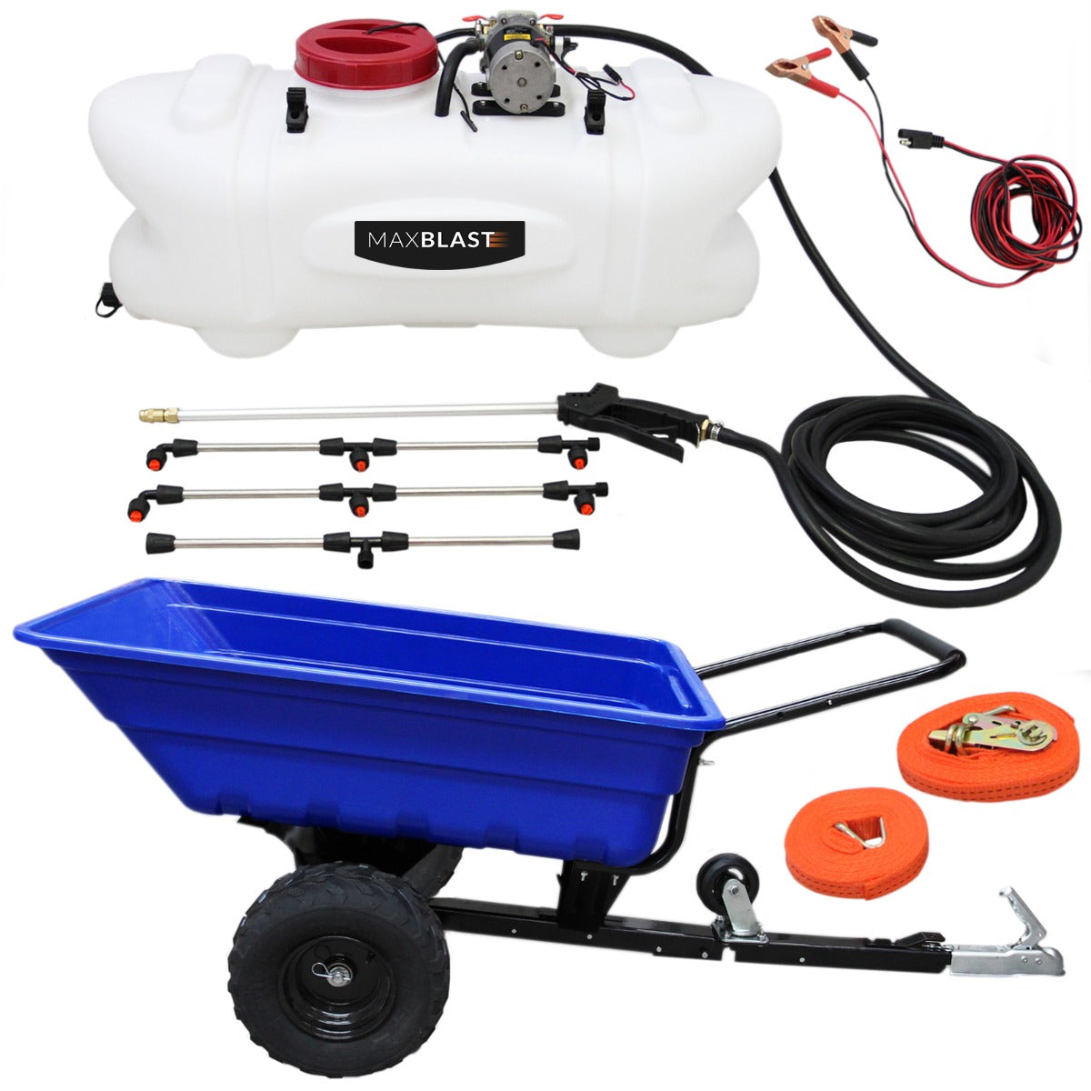 Conjunto De Remolque Atv Todo Terreno Y Pulverizador De 60l_0