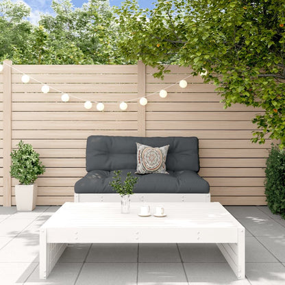 Vidaxl Juego De Muebles De Jardín 2 Piezas Madera Maciza Pino Blanco_1
