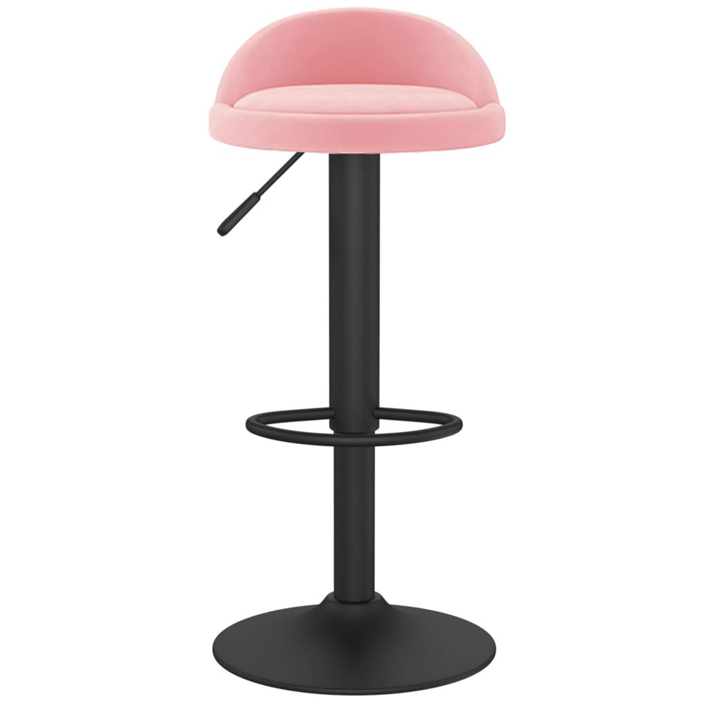 Taburetes De Cocina 2 Unidades Terciopelo Rosa_2