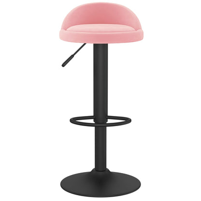 Taburetes De Cocina 2 Unidades Terciopelo Rosa_2