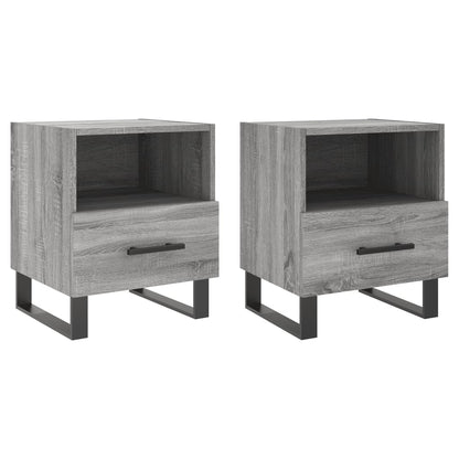 Mesitas Noche 2 Uds Madera Ingeniería Gris Sonoma 40x35x47,5 Cm_0