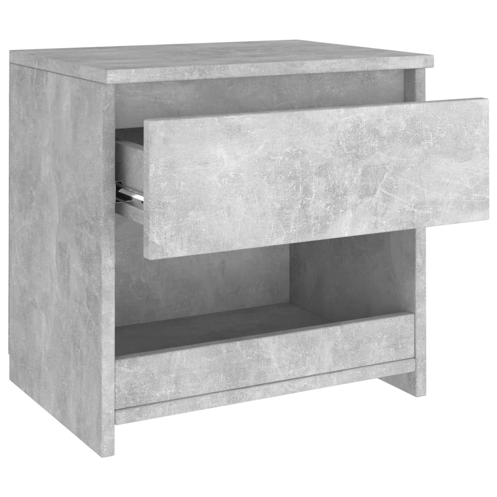 Mesita De Noche Madera Ingeniería Gris Hormigón 40x30x39 Cm_4