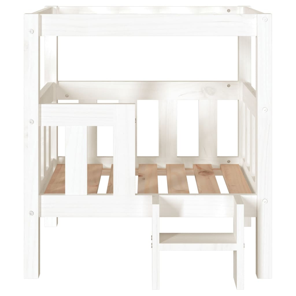 Vidaxl Cama Para Perros Madera Maciza De Pino Blanco 65,5x50,5x70 Cm_4