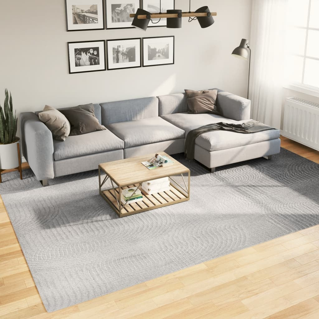 Vidaxl Alfombra De Pelo Corto Look Escandinavo Iza Gris 240x340 Cm_1