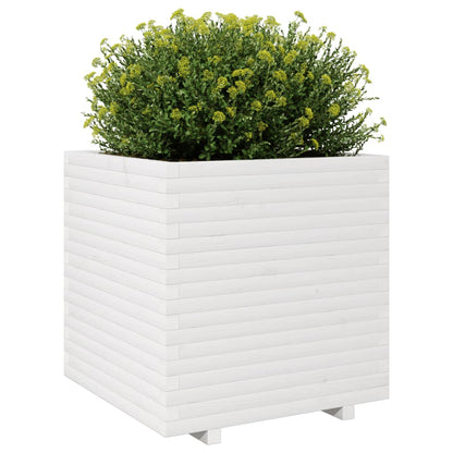Jardinera Madera Maciza De Pino Blanco 70x70x72,5 Cm_3