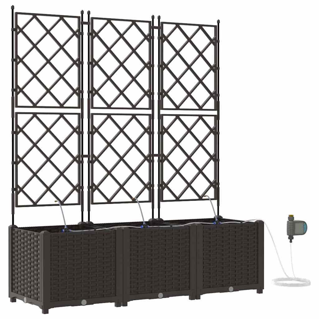 Vidaxl Jardineras Marrón 120 X 40 X 142 Cm Acero_0