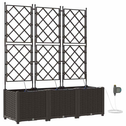 Vidaxl Jardineras Marrón 120 X 40 X 142 Cm Acero_0
