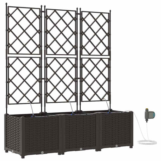 Vidaxl Jardineras Marrón 120 X 40 X 142 Cm Acero_0