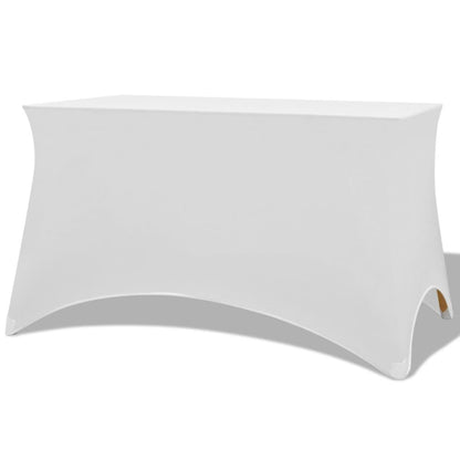 Vidaxl Funda Elástica Para Mesa 2 Uds 183x76x74 Cm Blanco_0