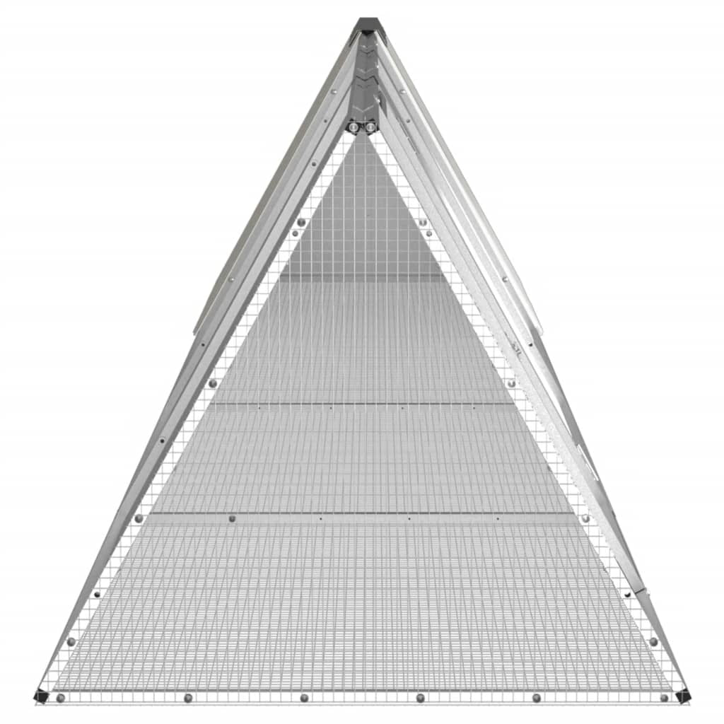Vidaxl Jaula Para Conejos Acero Galvanizado Gris 403,5x80,5x71 Cm_3