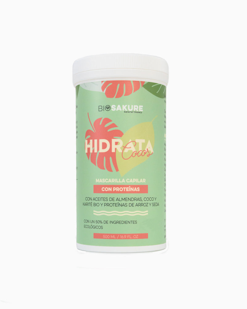 Acondicionador Profundo Y Mascarilla Con Proteínas Hidrata Cocos 500 Ml Bio Sakure_0