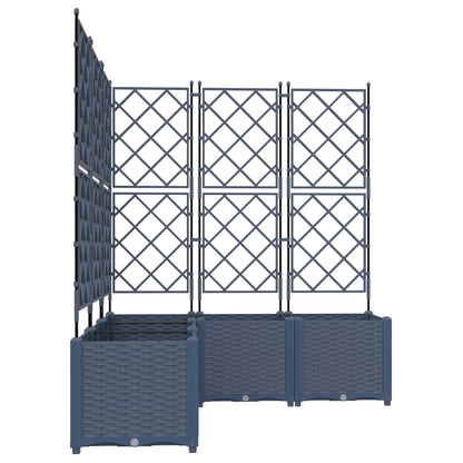 Macetero De Jardín 5 Uds. Gris 120 X 120 X 143 Cm Pp_3