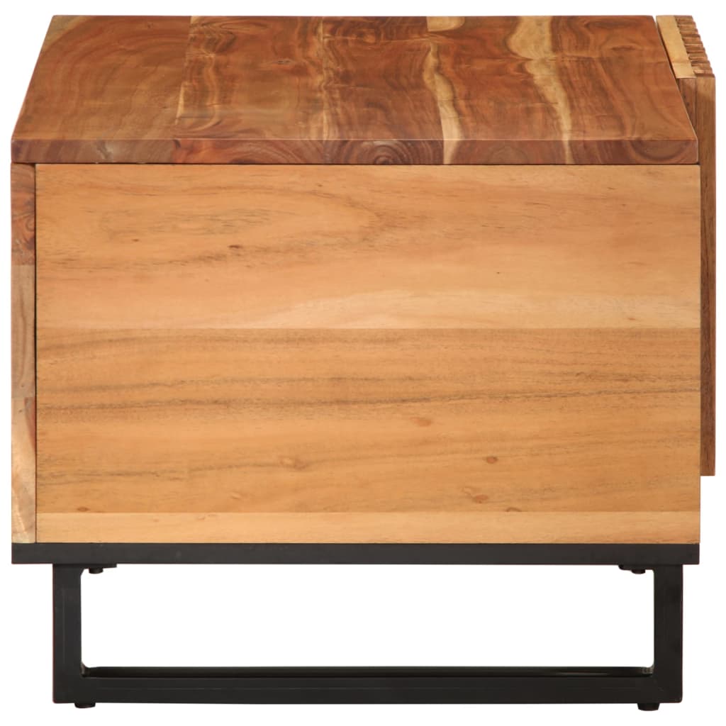 Mesa De Centro Madera Maciza De Acacia 80x51x40 Cm_1
