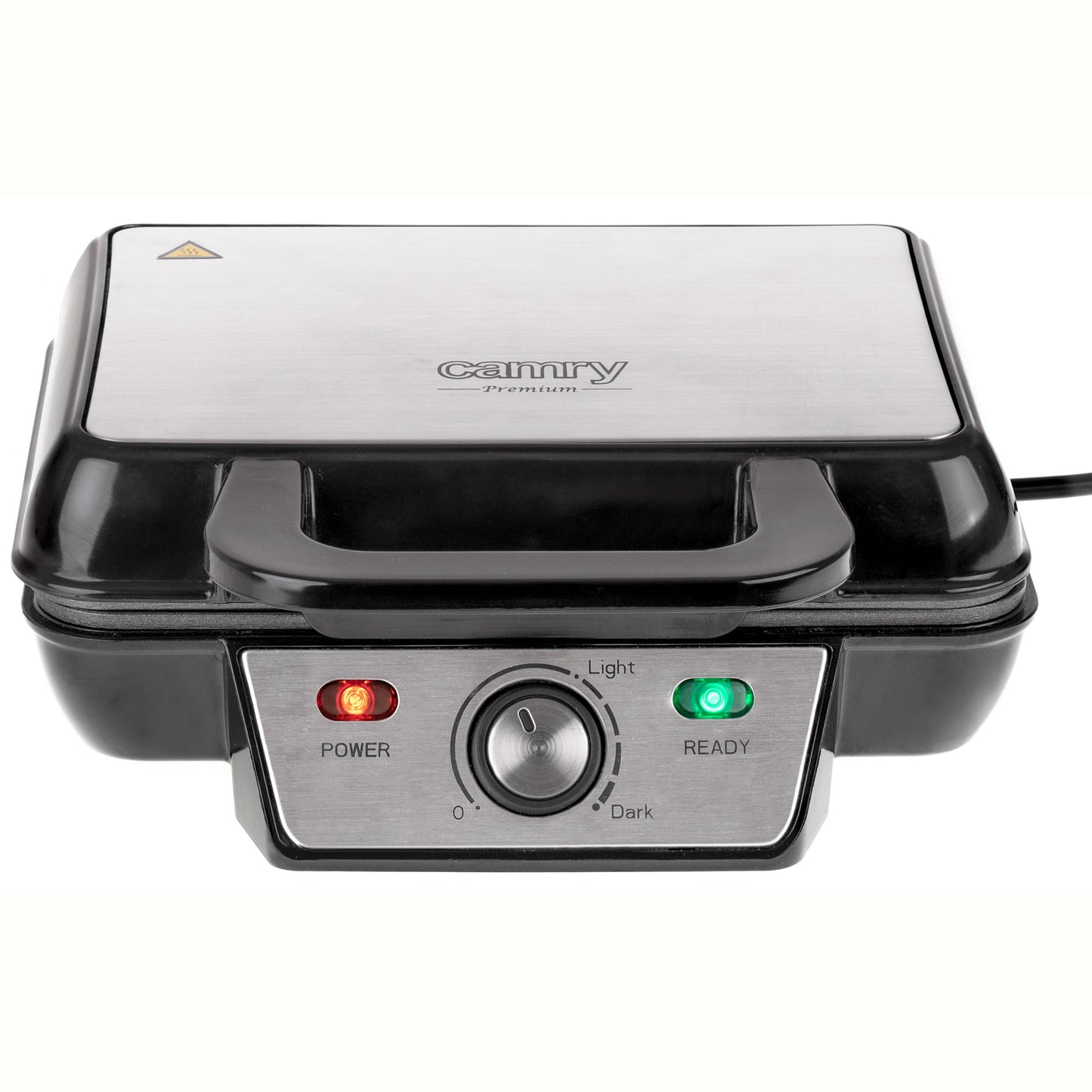 Gofrera Eléctrica Profesional 2 Gofres Grandes, Antiadherente Regulador Temperatura, Acero Inox Camry Cr3046 Negro/plata_0