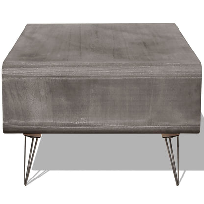 Mesa De Centro Madera Maciza Paulownia Gris 90x55,5x38,5 Cm_2