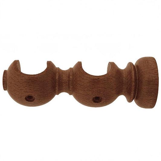 Soporte Madera Liso Abierto Doble 28x120 Mm. Nogal_0