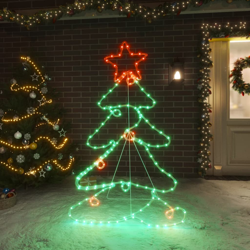 Vidaxl Figura De Árbol De Navidad Con 144 Led 88x56 Cm_1