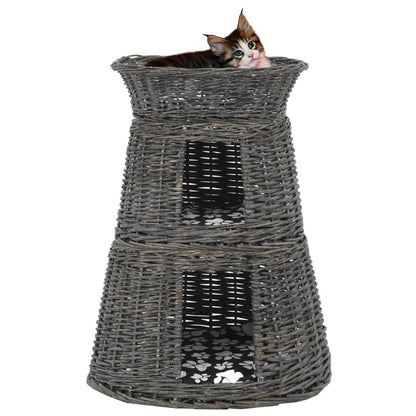 Vidaxl Cestas De Gatos 3 Uds Con Cojines Sauce Natural Gris 47x34x60cm_1