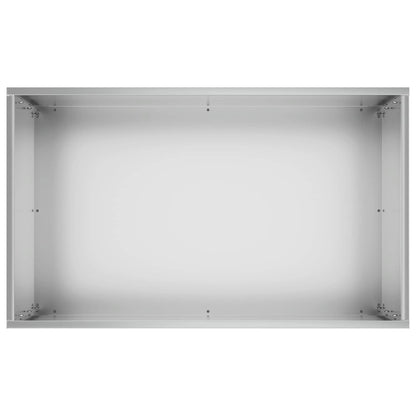 Macetero De Jardín Plateado 50 X 30 X 75 Cm Acero Galvanizado_3