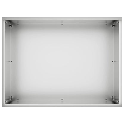 Macetero De Jardín Plateado 40 X 30 X 50 Cm Acero Galvanizado_3