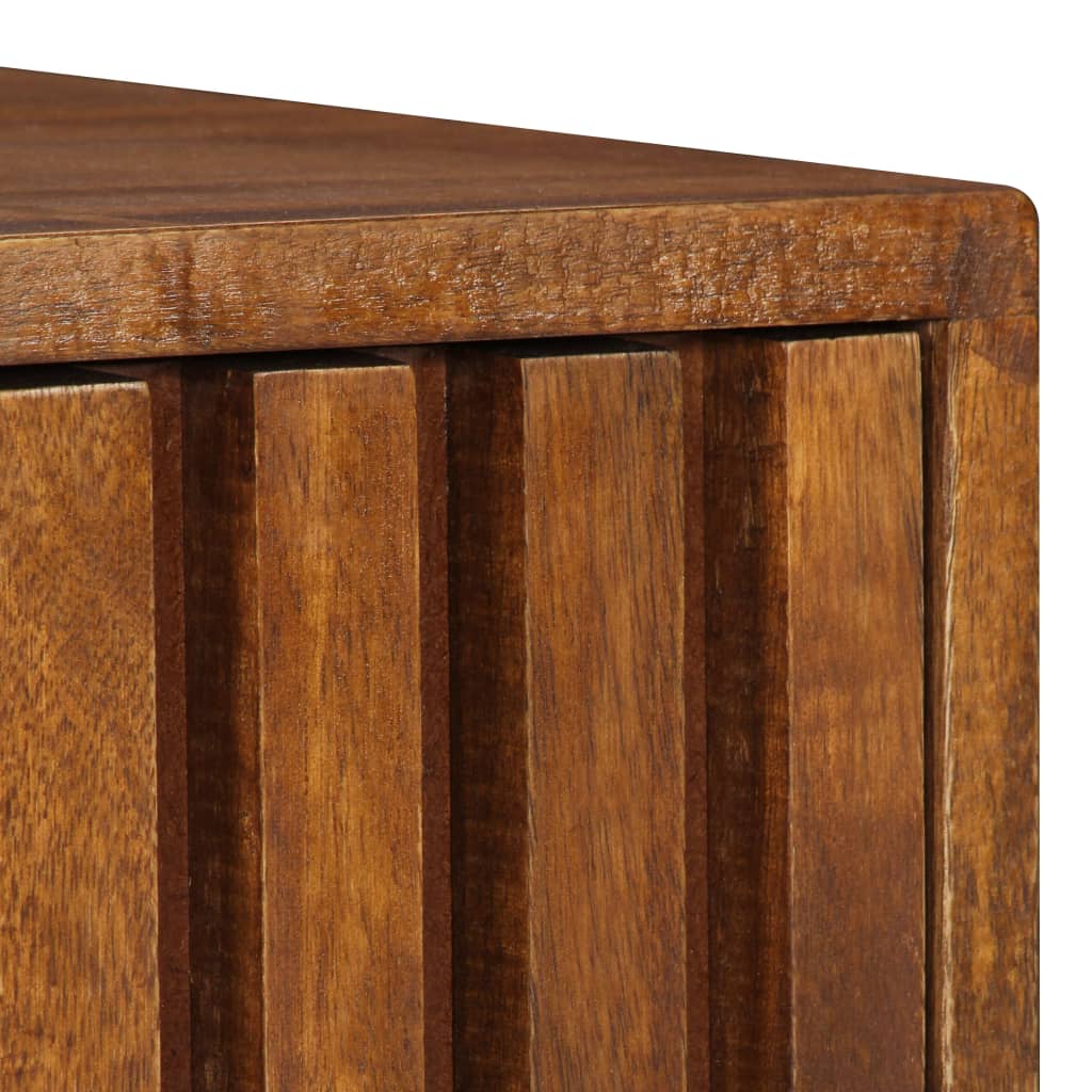 Mesita De Noche Madera Maciza De Mango 40x30x50 Cm_4