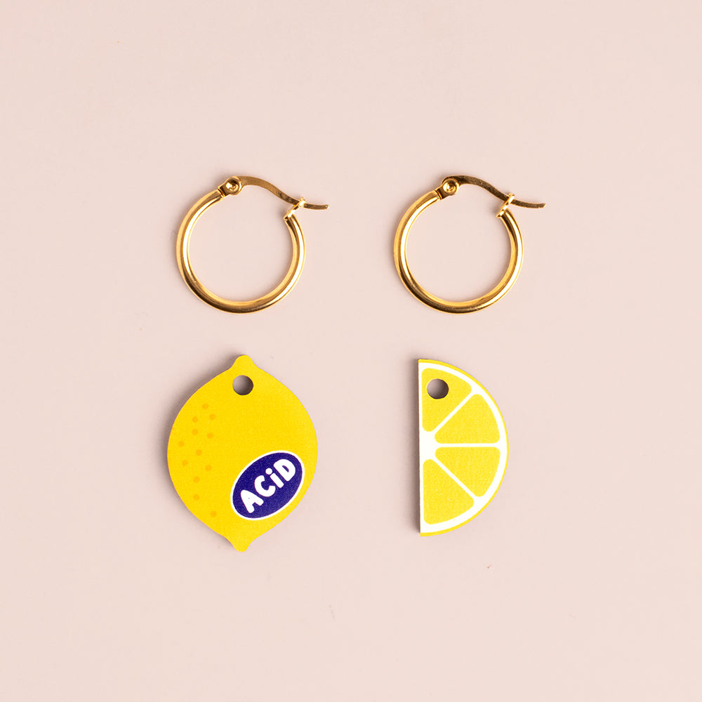 Pendientes Lemon De Madera | Joyería Artesanal, Ligera Y Elegante | Diseño Natural Y Original_2