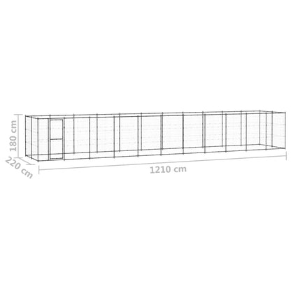 Vidaxl Perrera De Exterior De Acero 26,62 M²_2
