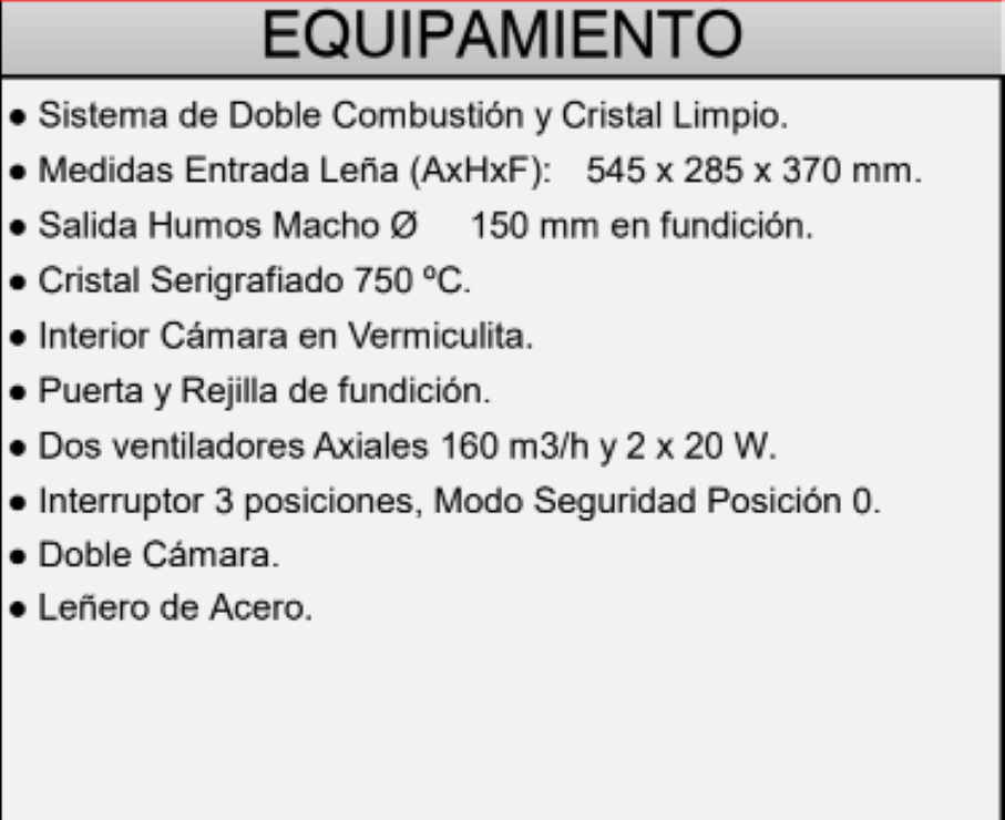 BRICOSOL Estufa de leña frontal con leñero y turbinas FM Modelo M-172 LK_2
