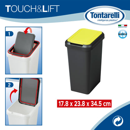 Papelera touch & Lift De 9l Ámbar_1