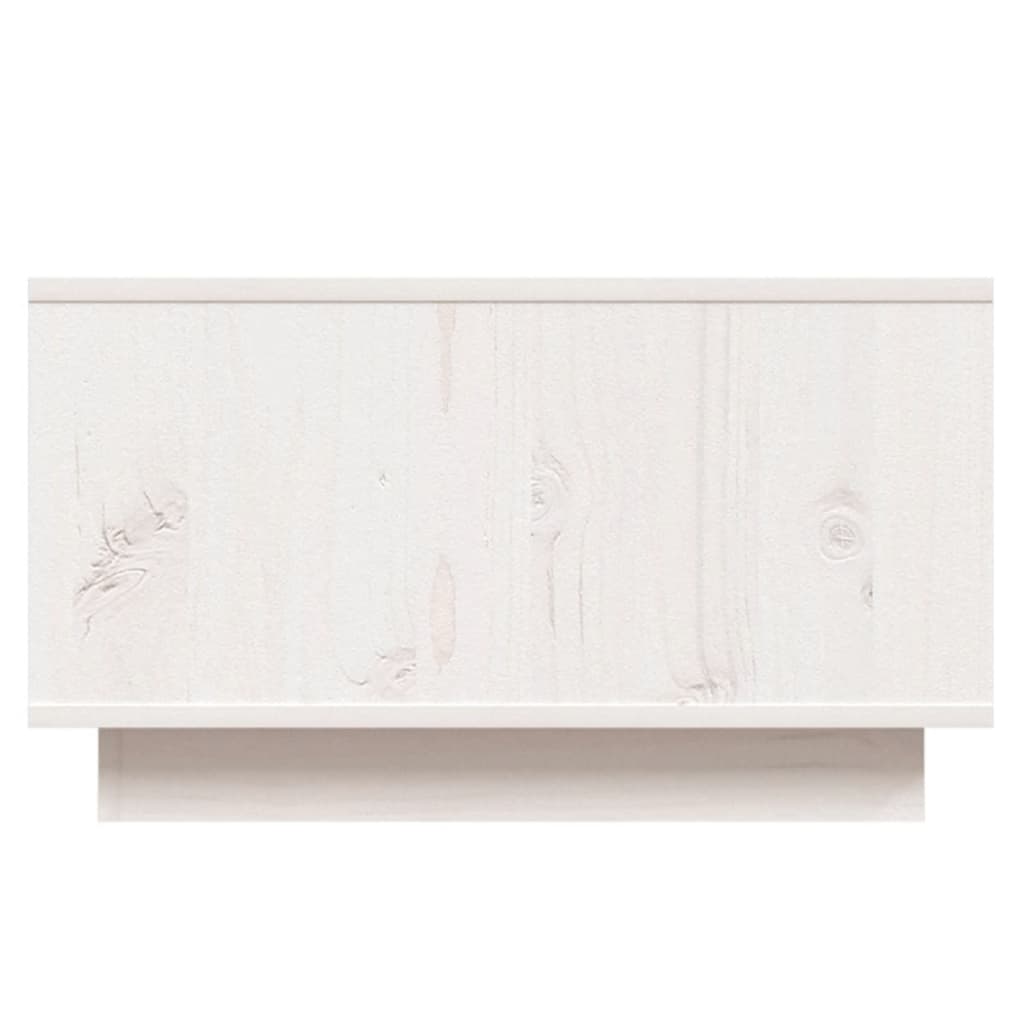 Mesa De Centro De Madera Maciza De Pino Blanco 55x56x32 Cm_3