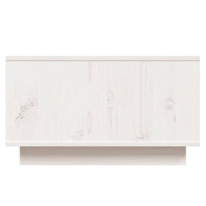 Mesa De Centro De Madera Maciza De Pino Blanco 55x56x32 Cm_3