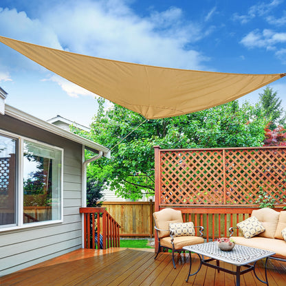 Outsunny Toldo Vela Sombrilla Parasol Triangulo Tejido De Poliester 160g/m2_1