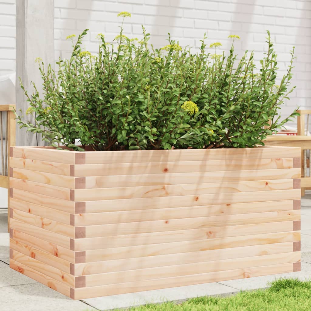 Jardinera De Madera Maciza De Pino 90x60x45,5 Cm_1