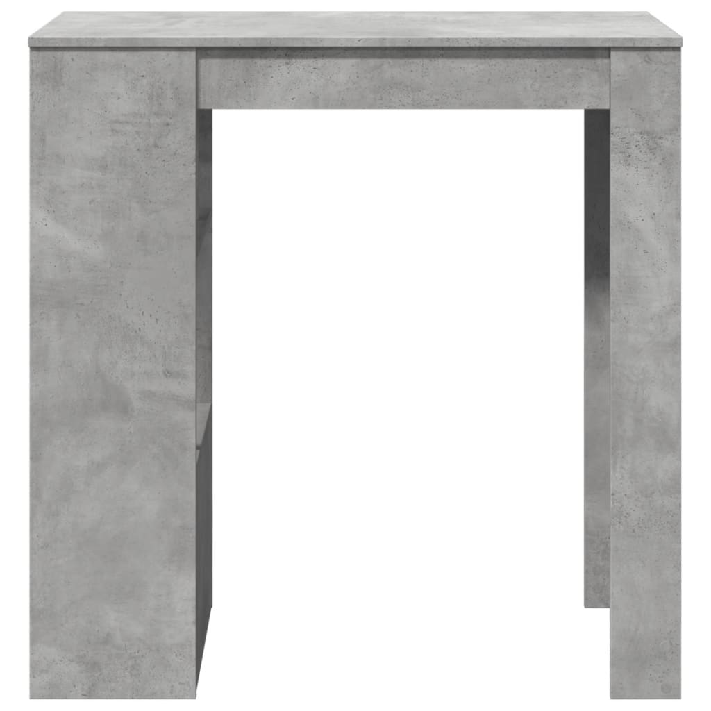 Mesa Alta Bar Con Estantes Madera Gris Hormigón 102x50x103,5cm_2